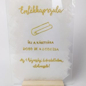 Plexi tábla – Emlékkapszula